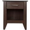 NicBex Wood Nightstand with Drawer,End Table with Open Storage Compartment for Bedroom,Living Room - 3 of 4