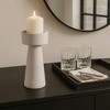 Modern Taper and Pillar Candle Holders for Home Decor - Decorative Candle Stick Holder for Table Centerpieces or Living Room - White - 2 of 4