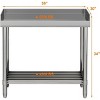 Acekool 36" NSF Stainless Steel Prep Table with Backsplash – Adjustable Commercial Workstation for Restaurants & Home Kitchens - 3 of 4