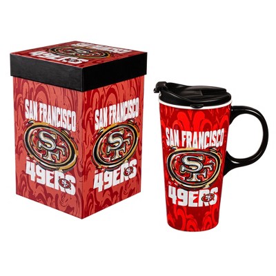 San Francisco 49ers NFL Steel Travel Tumbler Coffee Mug w/HD Metallic Logo