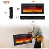 TackView 36" Electric Fireplace Heater Wall Mounted, Recessed Wall Indoor Fireplace with Remote Control & Touch Screen, 12 Flame Colors, 750/1500W - 3 of 4