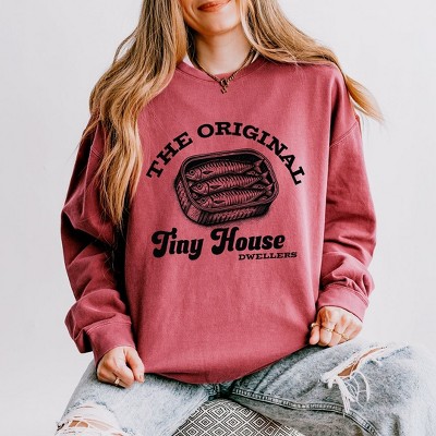 Simply Sage Market Women's Lightweight Garment Dyed Graphic Sweatshirt Original Tiny House Dwellers