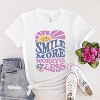 Simply Sage Market Women's Smile More Worry Less Sunshine Short Sleeve Graphic Tee - 2 of 2
