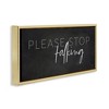 Stupell Industries Sassy Please Stop Talking Floating Frame Canvas Art, Gold, 31" x 14" - 2 of 4