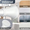 White Shower Curtain Rod 36 - 84 Inch No Slip No Drill Stainless Steel Spring Tension Adjustable Bathroom Window Bedroom - 4 of 4