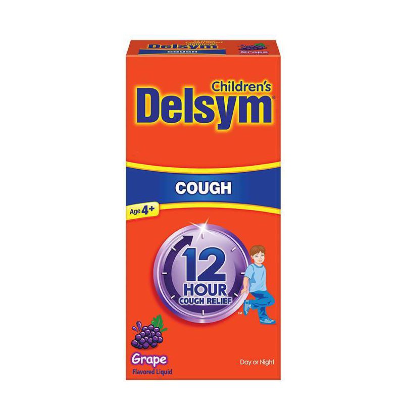 Children's Delsym Cough Relief Liquid - Dextromethorphan - Grape - 5 fl oz, 3 of 10