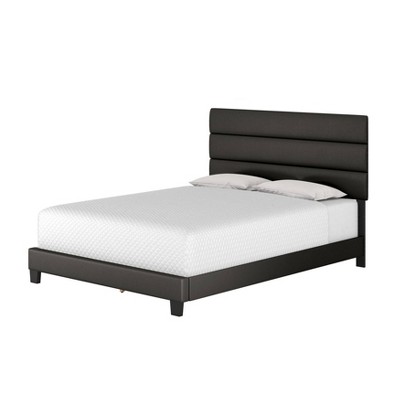 Luxembourg Faux Leather Channel Upholstered Platform Bed - Eco Dream