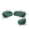 WJSHome Upholstered Bean Bag Bubble Sofa Curved Couch, 3D Honeycomb Shape Modern Couches for Living Room (Green, 1 Seater, 2 Seater, 3 Seater) - 3 of 4
