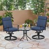 Aoodor Outdoor High Back Dining Chair Cushion Set, Water Proof & Stain Resistant, Polyester Fabric Cover with Ties and Zipper, Set of 2 - 2 of 4
