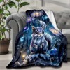 Lomsoe 3D Christmas Squirrel Print Flannel Blanket - All Seasons Soft and Warm Throw Blanket for Bed, Napping, Camping, Travel, Office - 3 of 4