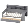 Merax Modern Wooden Daybed with Built-In Storage, Study Desk, and Drawers - 3 of 4