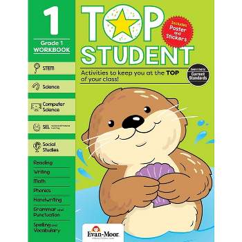 Top Student, Grade 1 Workbook - by  Evan-Moor Educational Publishers (Paperback)