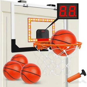 Office Basketball Hoop Over Door Mini Goal with 4 Balls for Teens Adults and Kids - 1 of 4