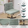 DOMETOUR Armless Office Chair no Wheels Swivel Desk Chair, Height Adjustable for Living Room - 4 of 4