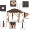 Yaheetech Gazebo Pop Up Canopy for Patio Backyard Garden Wedding Party, Khaki/Brown - image 4 of 4