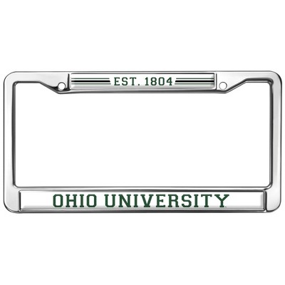 Ohio University School Logo Full Size Standard License Plate Metal Frame