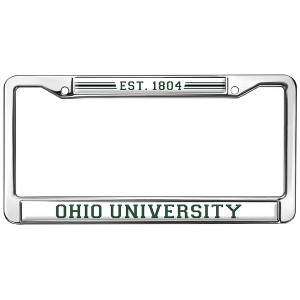 Ohio University School Logo Full Size Standard License Plate Metal Frame - 1 of 4