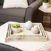Northlight Set of 3 Vintage-Style Fashion and Dresses Square Wooden Serving Trays - White/Brown - 2 of 4