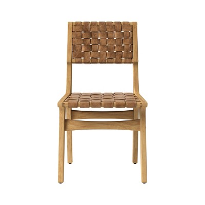 Shop Ceylon Woven and Wood Dining Chair Brown And Natural - Opalhouse from Target on Openhaus