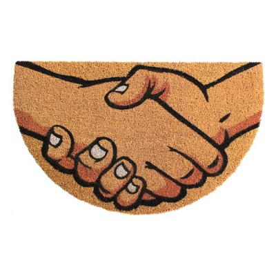 RugSmith Natural Machine Tufted Hand Shake