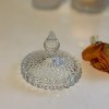Slickblue Glass Storage Containers, Diamond Design Jars, Vintage Decor Style, Clear, 3 Size Options - 3 of 4