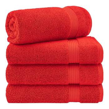 American Soft Linen Bekos 4 Pack Bath Towel Set, 100% Cotton Bath Towels for Bathroom