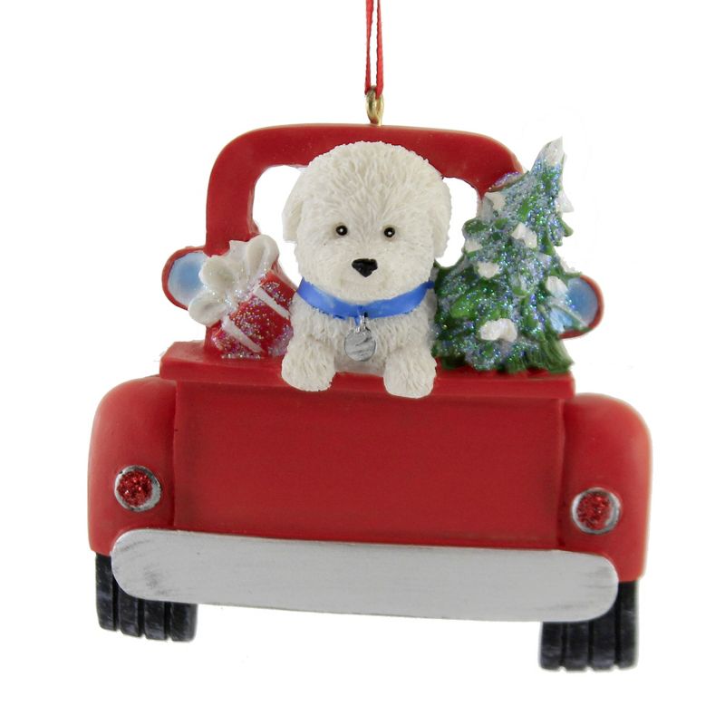 Kurt S. Adler 3.25 In Dog In Back Of Truck Christmas Tree Diy Personalize Tree Ornaments, 1 of 4