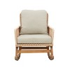 CAVINAS Indoor & Outdoor Wicker Patio Rocking Chair with Solid Wood Frame & Cushion,Comfy Lounge Chair for Garden,Backyard,Balcony - 3 of 4