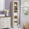 JAHRSTIM Halston Narrow Bookcase, Adjustable Storage Open Display Shelving Unit for Home and Office Space, 15.75”L x 13.78”W x 72.8”H, Cream - 2 of 4