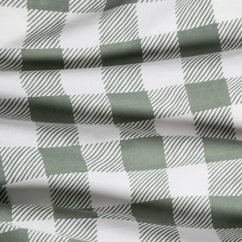 Fitted Crib Sheet - Cloud Island&#8482; Green Gingham, 5 of 7