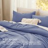 Bedsure | 3Pcs Beige Soft Warm Imitation Washed Cotton Bed Comforter Sets for All Seasons - 3 of 4