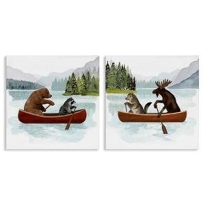 Stupell Industries Woodland Animals on Canoes, 24" x 24" - 1 of 4