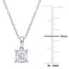 EVERLY JEWELRY | Sterling Silver Pendant with Gemstone and Created Gemstone – Multiple Stone Options - 3 of 4