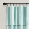 Lush Décor Modern Faux Linen Embroidered Edge With Attached Valance Window Curtain Panels Set - 2 of 4