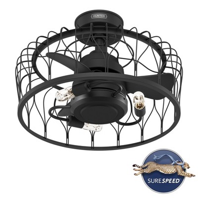 Matte Black 36" Ceiling Fan with LED Light and Remote