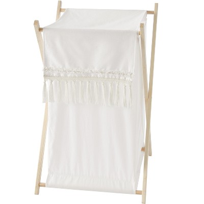 Image of Sweet Jojo Designs Boy or Girl Gender Neutral Unisex Laundry Hamper Bohemian Fringe Ivory