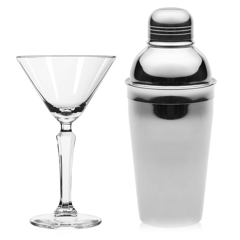 Libbey Capone Entertaining Set with 4 Martini Glasses and Shaker, 3 of 6