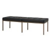 60" Wide Camber Modern Metal and Bonded Leather Bench - Studio Designs Home - 4 of 4