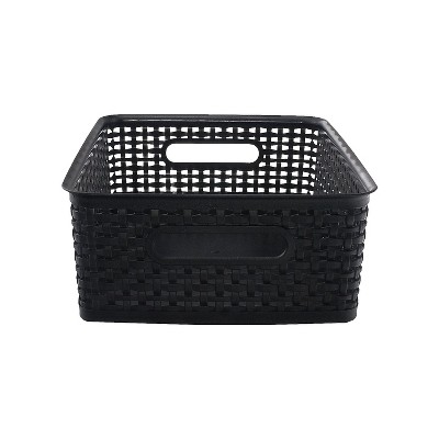 Advantus Weave Plastic Bin Black Each 130414 : Target