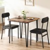 Salutmeuble Dining Table Set for 2, 3-Piece Kitchen Dining Set, Dining Room Table Set with 2 Upholstered Chairs for Small Room Kitchen Apartment - 2 of 4