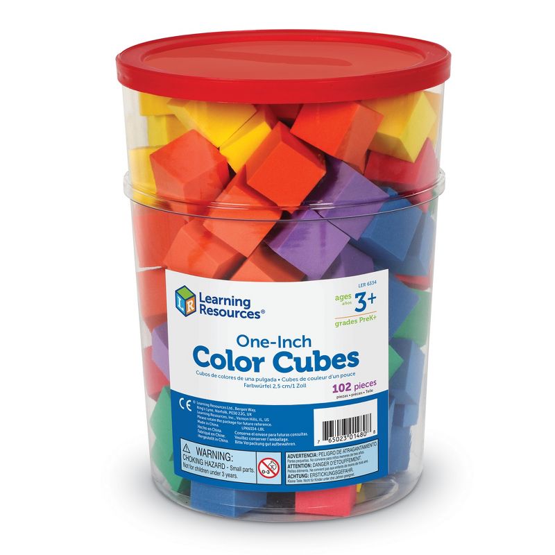 Learning Resources Hands-On Soft Color Cubes, Set of 102, Assorted Colors, Ages 3+, 4 of 5