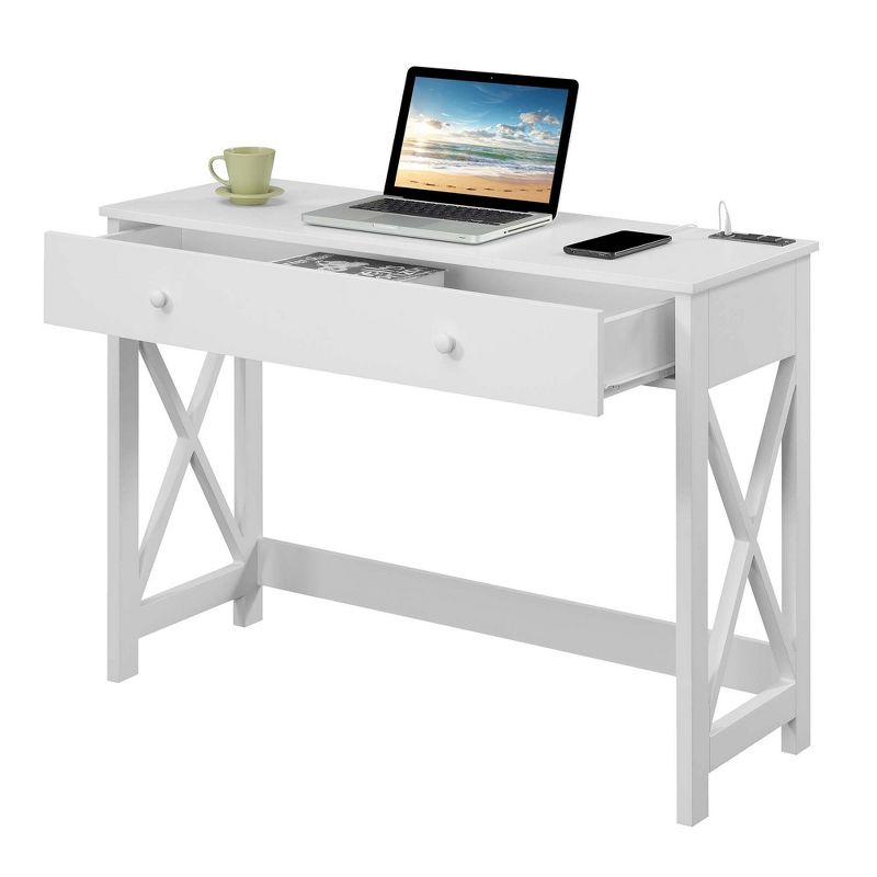 42" Oxford Desk with Charging Station - Breighton Home, 5 of 10