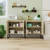Okak Modern Storage Cabinet With 4 Carved Door&Adjustable Shelf, Sideboard Buffet Cabinet Coffee Bar For Living Room,Diningroom,Kitchen - 4 of 4
