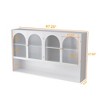 NicBex Modern 4 Glass Door Bathroom Wall Mount Cabinet Medicine Cabinet with 5 Tier Storage Shelves - 3 of 4