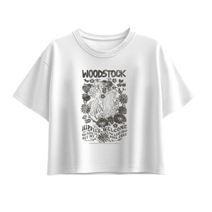 Girls' - Woodstock - Woodstock Hippie Short Sleeve Boxy Graphic T-Shirt - 1 of 3