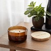 3-Wick Amber Glass Wooden Wick Whiskey and Oak Jar Candle 13oz - Threshold™ - 2 of 3