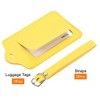 Unique Bargains Backpack PU Holders Identifier Card Luggage Tags with Strap 3 Pcs - 3 of 4