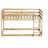 PAGED Twin over Twin Bunk Bed, Modern Wooden Bed Frame with Ladder and Guardrail, Loft Bed for Boy and Girl, Easy Assembly - 3 of 4
