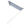 vidaXL Awning Blue and White 100% polyester fabric with PA coating, Steel - 3 of 4