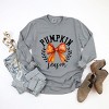 Simply Sage Market Coquette Orange Bow Pumpkin Season Garment Dyed Long Sleeve - 3 of 4